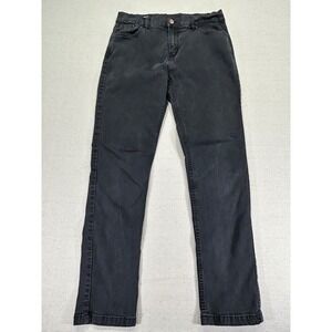 MUGSY Men's 33 Black Squid Inks Stretch Denim Jeans Straight Leg FLX3NSQ